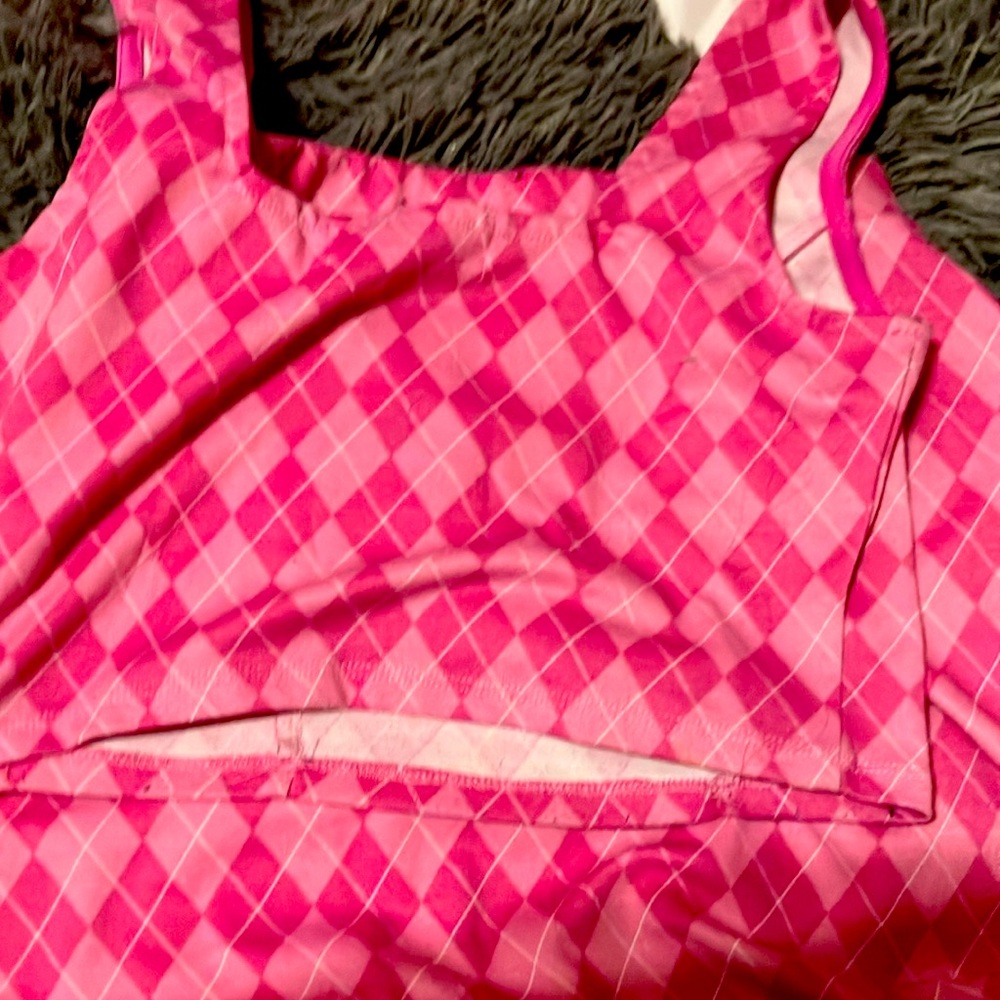 Two piece tank top and skirt set